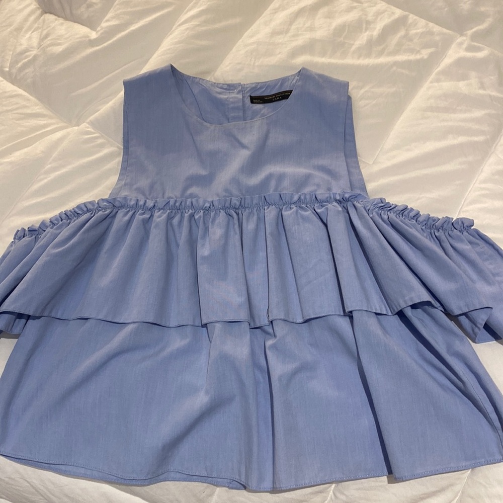 ZARA blue blouse